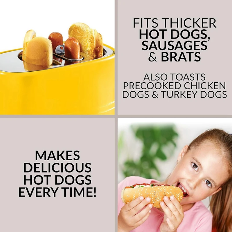 AT02-Hot Dog Machine Bread Machine Sausage Machine Bread Machine Breakfast Machine Toaster Sandwich Machine US Plug