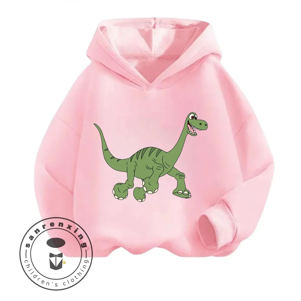 Popular Practical The Good Dinosaur Cartoon Kids Long Sleeve Sweatshirts with Loose Fit Design Attentive Details for Easy Wear