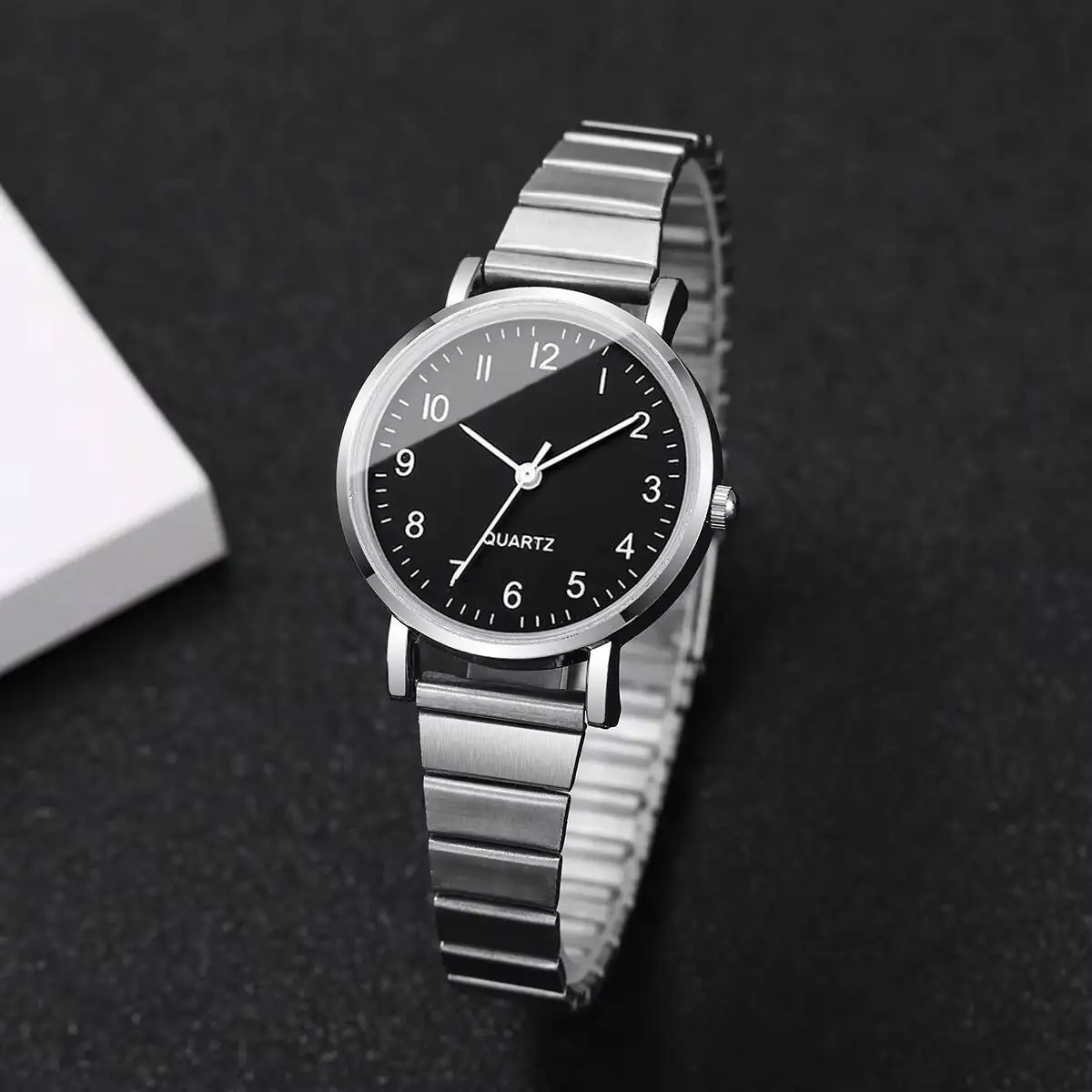 1/2 قطعة ساعات نسائية عربية عصرية بسيطة بحزام رفيع للغاية ساعات معصم للسيدات ساعة بنات Reloj Mujer (بدون صندوق)