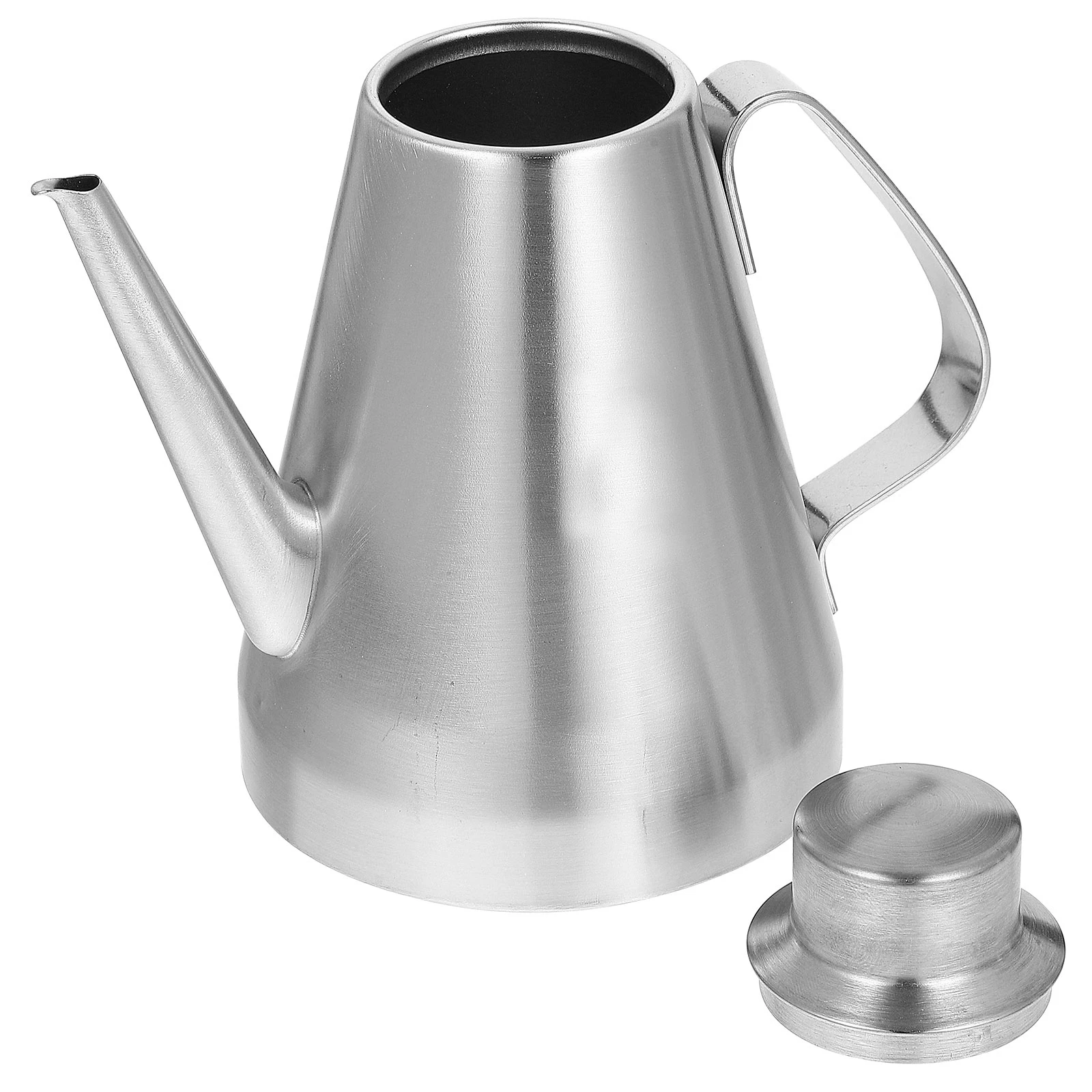 

Stainless Steel Oil Dispenser Bottle Leak Proof Long Spout Easy Pouring Handle Dust Proof Condiment for Oil