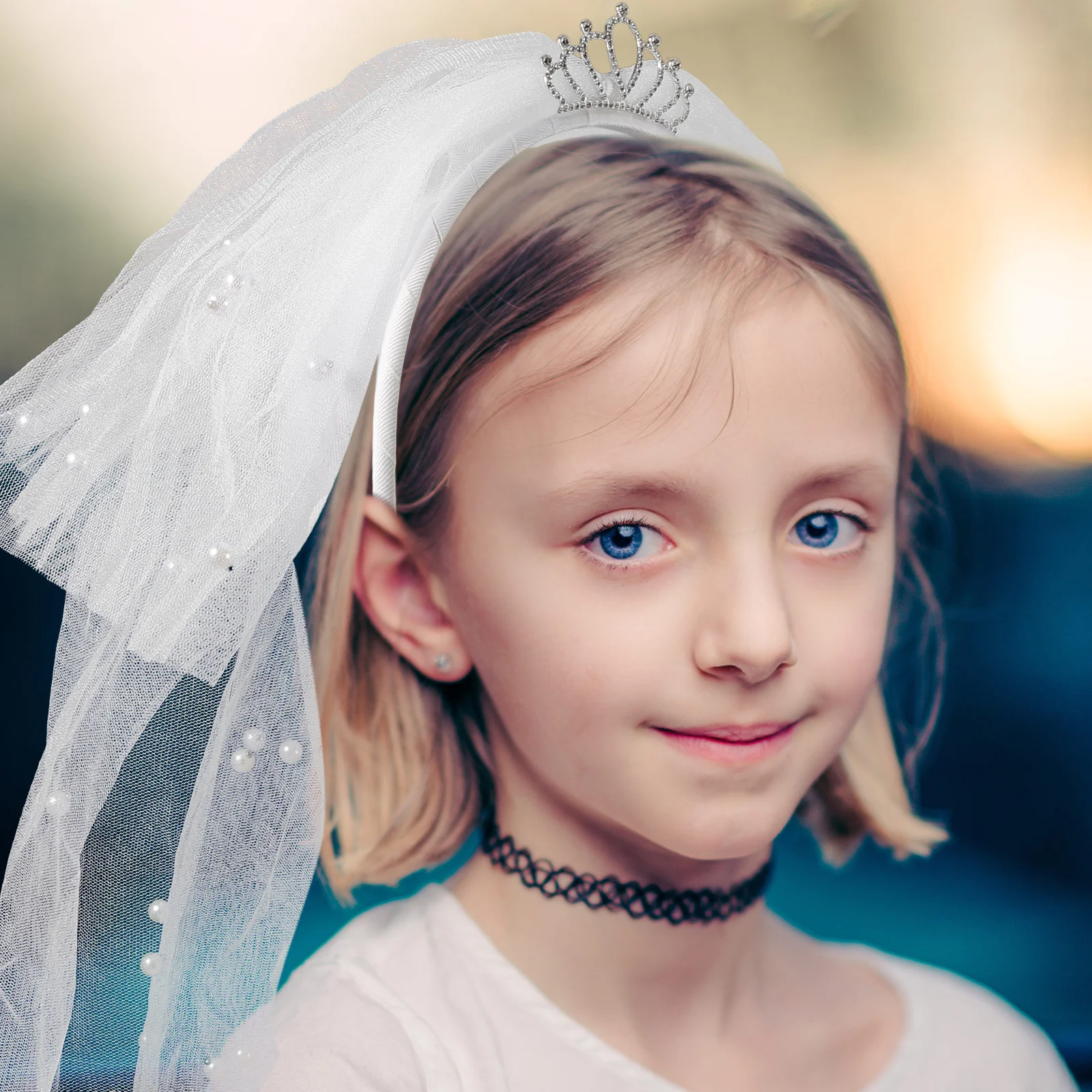

1 Piece Childrens Headdress Crown Design Birthday Headband for Lace Rhinestone Hairband Party Supply Kawaii Hair Accessory