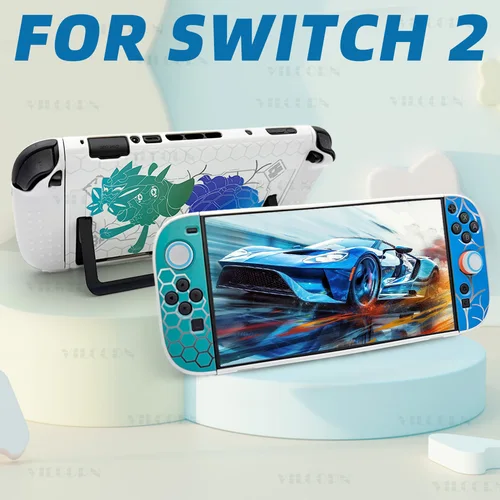 Imagen 1 del producto 【Estilo LEGENDS Z-A】 Funda para consola Switch 2 compatible con base, carcasa protectora dura dividida NS2, piel de base para modo de consola NS2 opcional