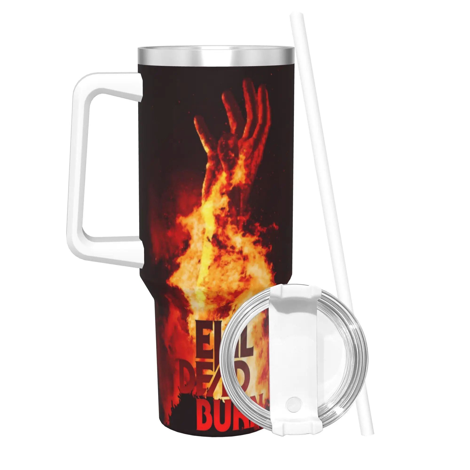 Evil Dead Burn 40oz Tumbler Stainless Steel Double Wall Vacuum Insulated  Mug Cups With Straw
