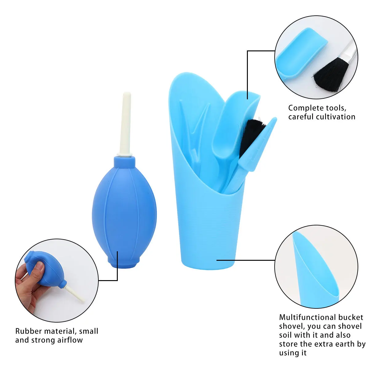 

6pcs Planting Tool Set 6 Garden Tools For Succulents Novice Planting Kit Compact Shovel Brush Bonsai Potting Equipment