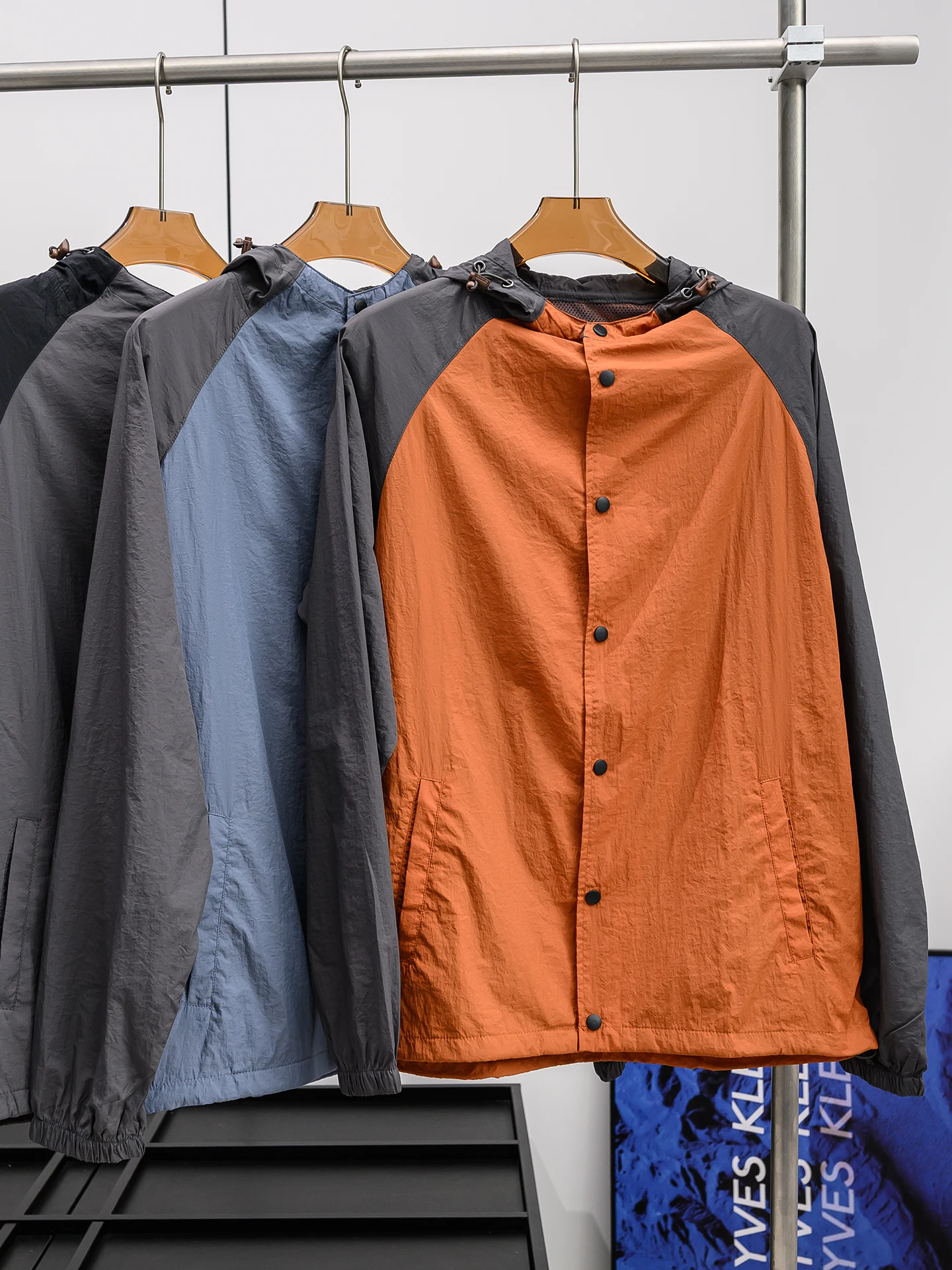 

North America Style! Breathable! Spring Summer Men's Lightweight Quick Dry Hooded Sun Protection Clothing Jacket
