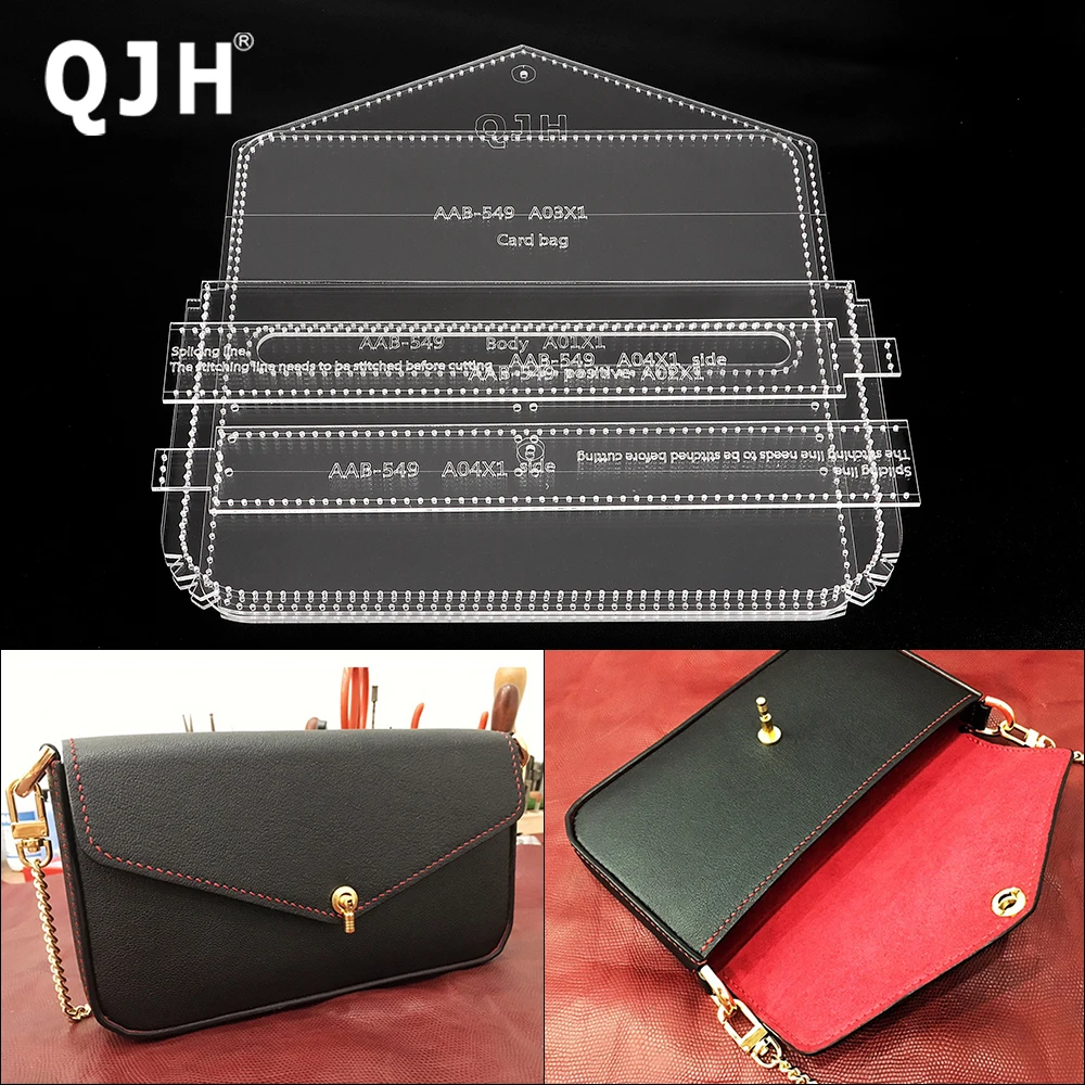 DIY Handbag Acrylic Making Pattern Stencil, Mini Classical Leather Crossbody Bag Design Drawing Acrylic Template Mold