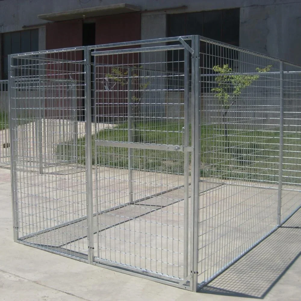 China Wholesale Dog Kennels Large Steel Dog Cages Metal Animal Cage Solid Pattern Dog Friendly Outdoor Crate