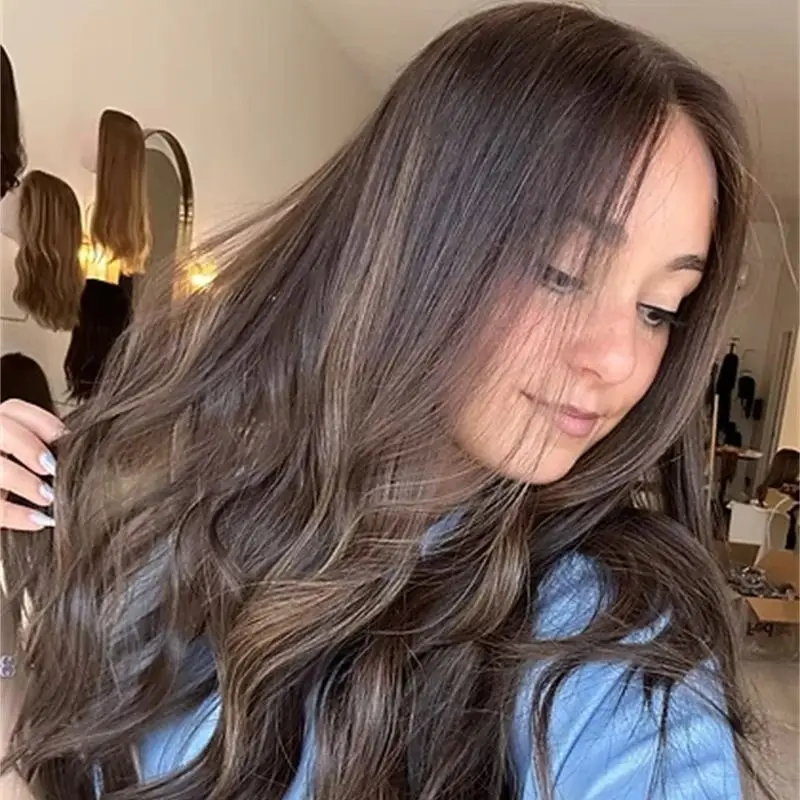 أومبير براون شقراء الاصطناعية HD الدانتيل شعر مستعار أمامي واقعية شعري شعر مستعار طويل موجة طبيعية قبعة صغيرة كبيرة الحجم للنساء الطرف #2