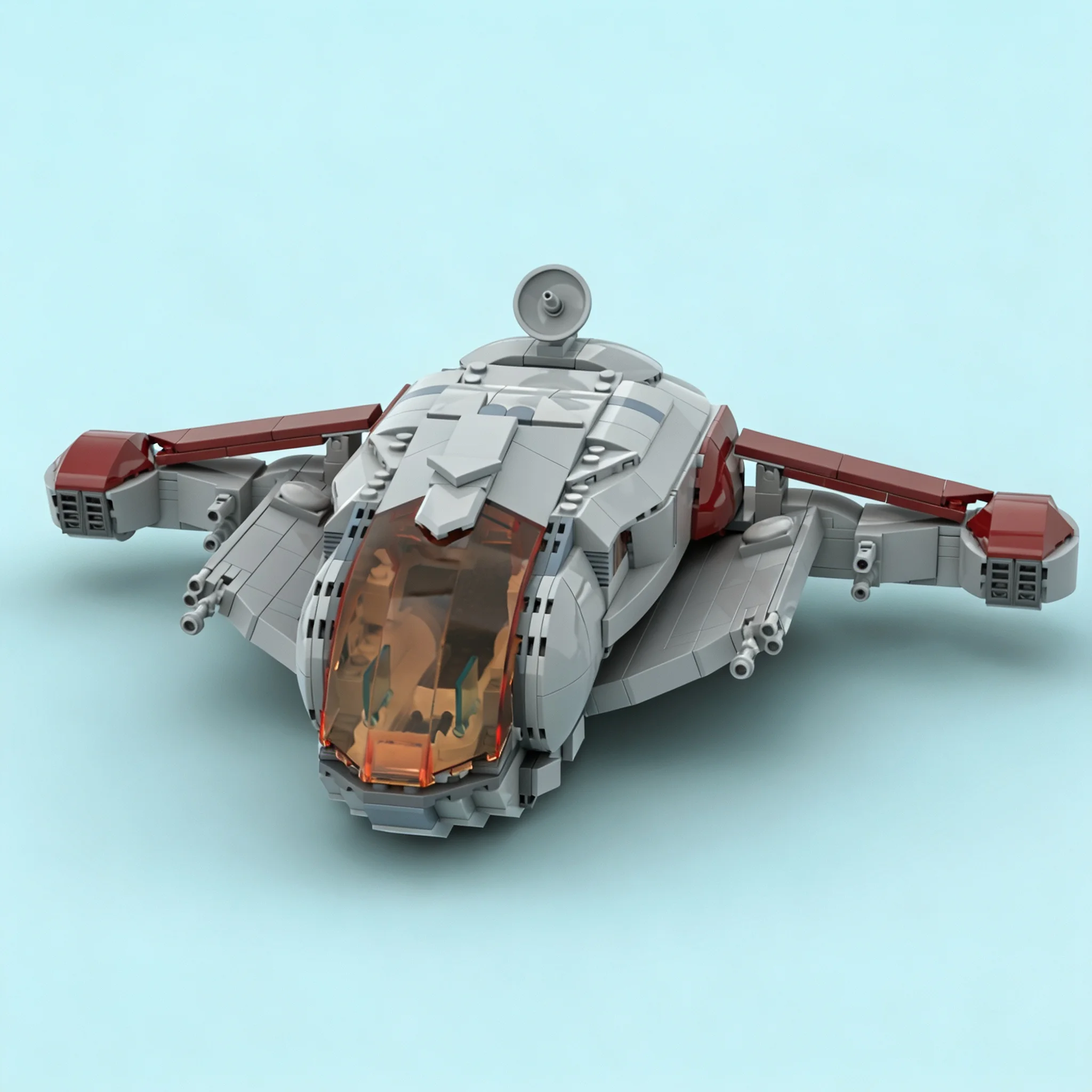 605pcs MOC Small Support Craft Spaceship Model Toy Building Blocks Architecture Christmas Gift Education Display Collection
