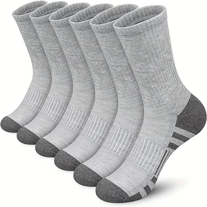6 pairs of male sports socks bufferred running breathable socks outdoor sports long socks mid -calf socks 10 Main Half Sales - №6