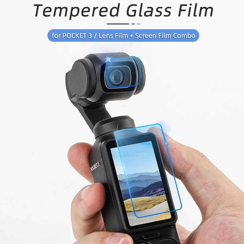 Tempered Glass For DJI OSMO Pocket 3 Tempered Glass Screen Lens Protective Film Set High-definition Explosion-proof Accessories