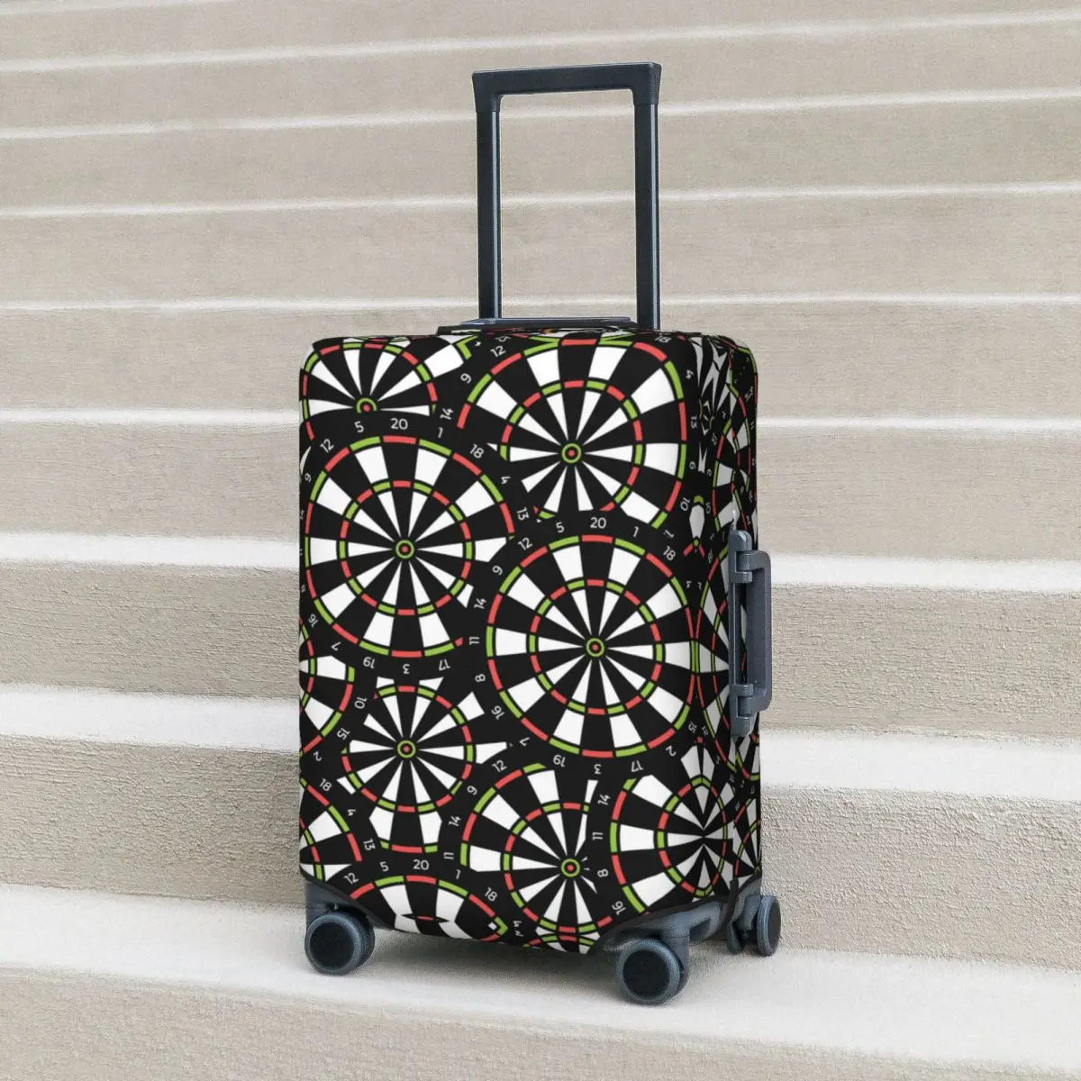 

Dartboards Xmas Gift Suitcase Cover Vacation Abstract Geometric Fun Luggage Accesories Travel Protector