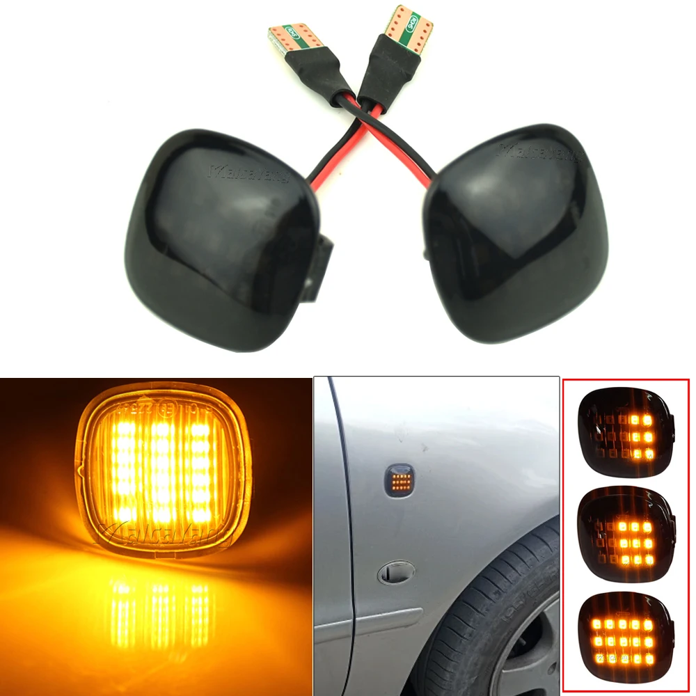 2PCS NEW LED Dynamic Turn Signal Side Marker Light For Audi A3 8L