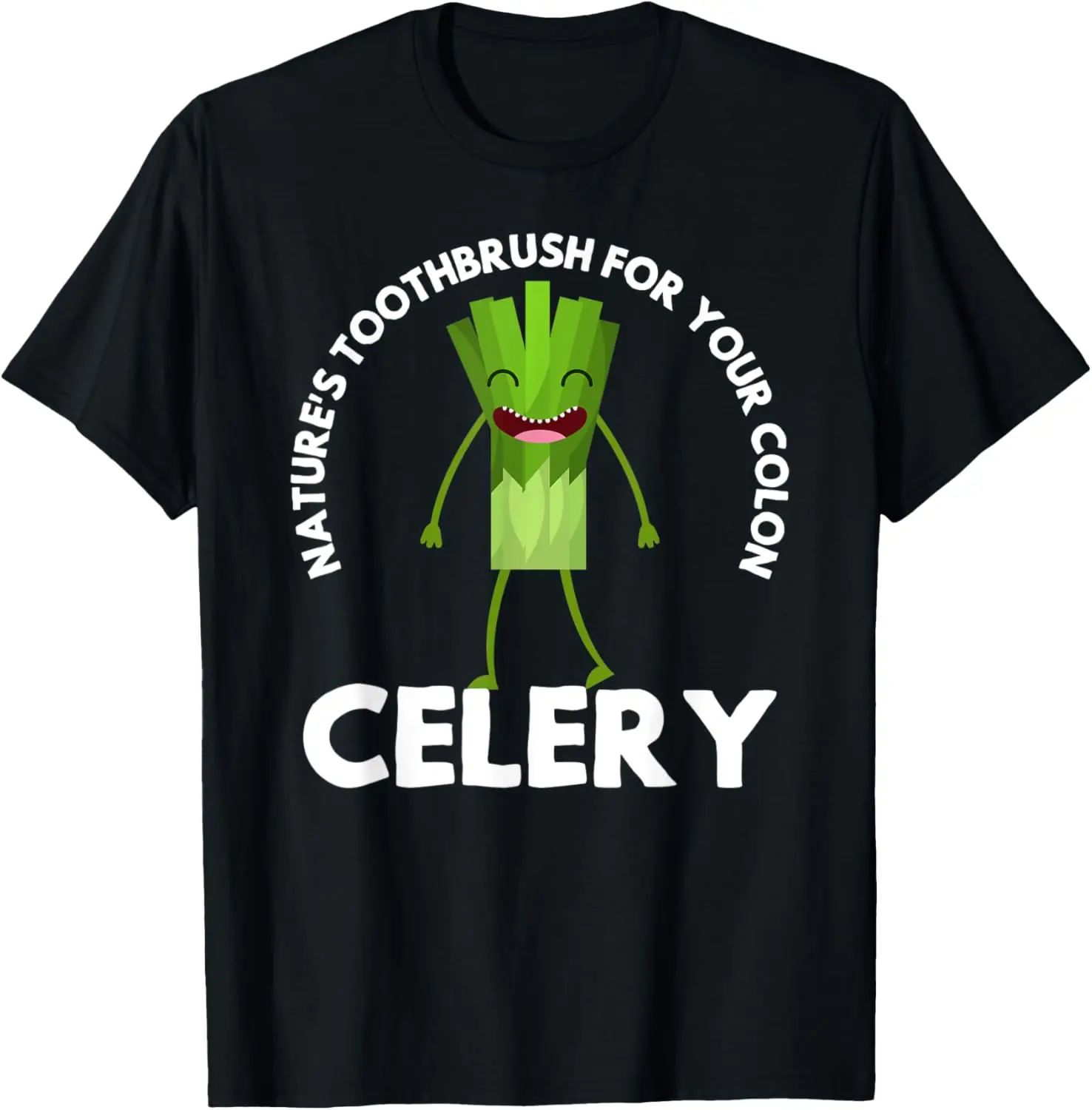 

Зубная щетка Celery Natures For Your Colon Забавная женская и мужская футболка