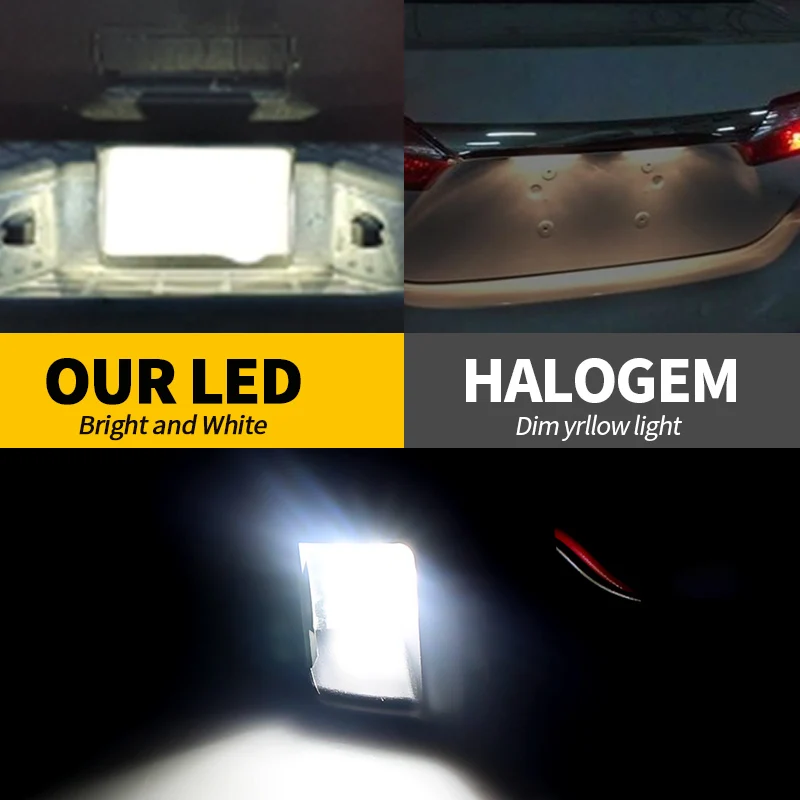 LED License Plate Lights For 2007-2019 Nissan Navara D40 Frontier 26510-ZP50A 26510-EA820 26510-ZP30A 26510-ZJ00A 26510-9FM0A