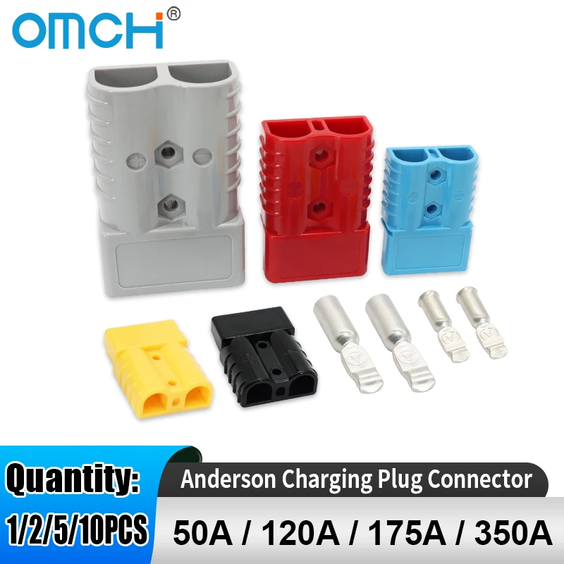 

OMCH 1/2/5/10PCS Anderson 50A 120A 175A 350A Charging Plug Connector 600V High Current Plug for Electric Car Battery,UPS Cable