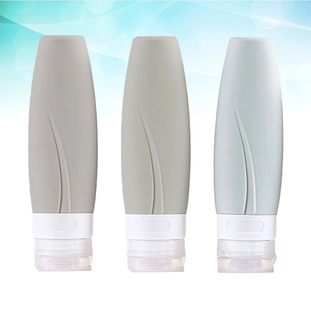 

3 PCS Bottled Subpackaging Bottles Empty Set Cosmetics Storage Silicone Refillable