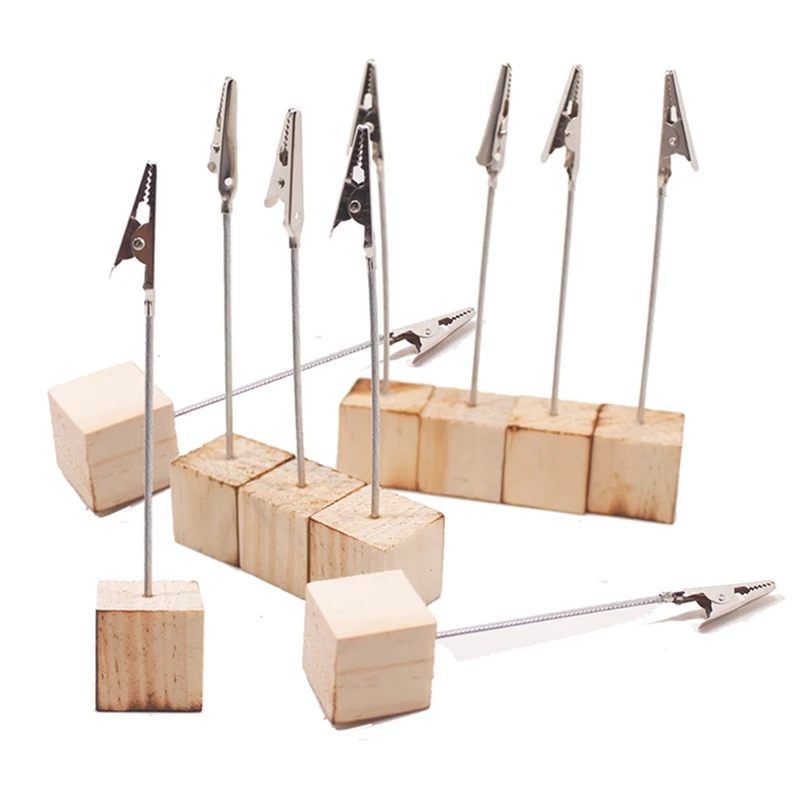 10pcs Place Card Holder Metallic Table Number Stand Photo Paper Clamp Romantic Photo Clip Party Wedding Home Desktop Decoration