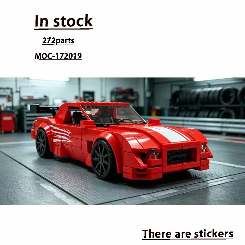 MOC-172019 New Classic 90s Iconic City Sports Car Racing Building Block Model 272 Parts MOC Creative Educational Puzzle Toy Gift