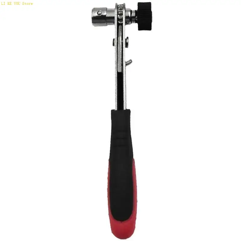 W3JE Portable Double Head Ratchet Wrench with Ergonomic Handle 1/4Inch Socket Driver for Comfortable Grip and Efficient Work