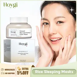 Rice Raw Pulp Mask Replenishment Moisturizing Fade Dark Spot Repair Sensitive Skin Shrink Pore Hydrating Mask Korean Skin Care