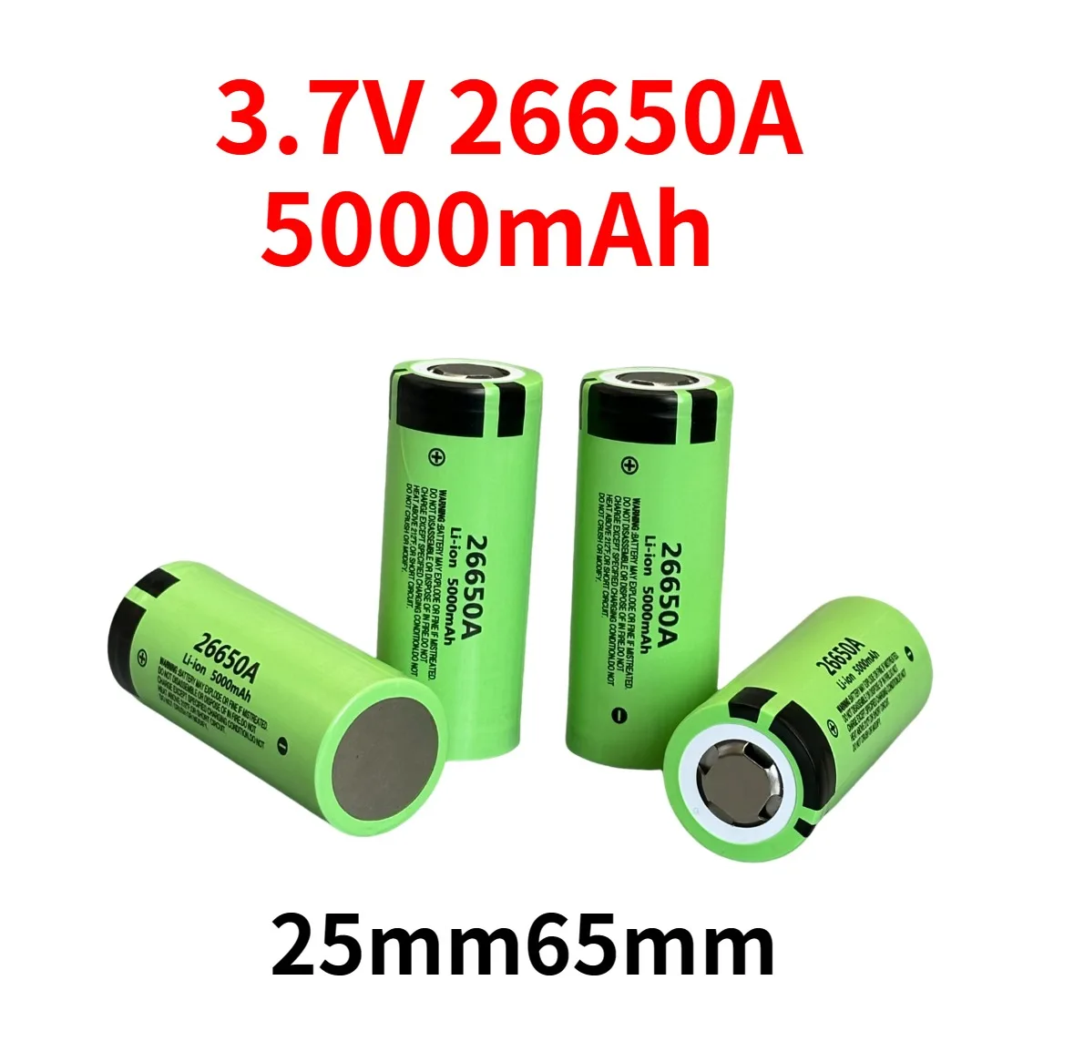 New Panasonic original 26650 20A rechargeable lithium battery 26650A, 3.7V 5000mAh suitable for flashlights