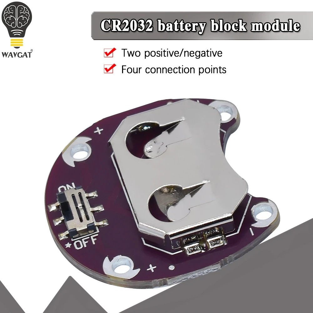 LilyPad Coin Cell Battery Holder CR2032 Battery Mount Module  DIY KIT