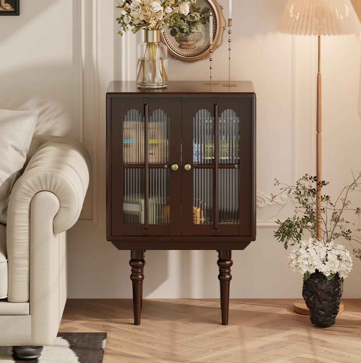 

Американский ретро стеклянная дверь гостиная настенная витрина современный простой шкафчик из цельного дерева