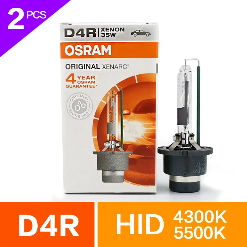 Car Xenon Lamps HID D4R Headlight Bulbs OSRAM 66450 42406WXX2 Ultinon FSL 4300K 6000K P32d-6 Cool White Lights 2Pcs