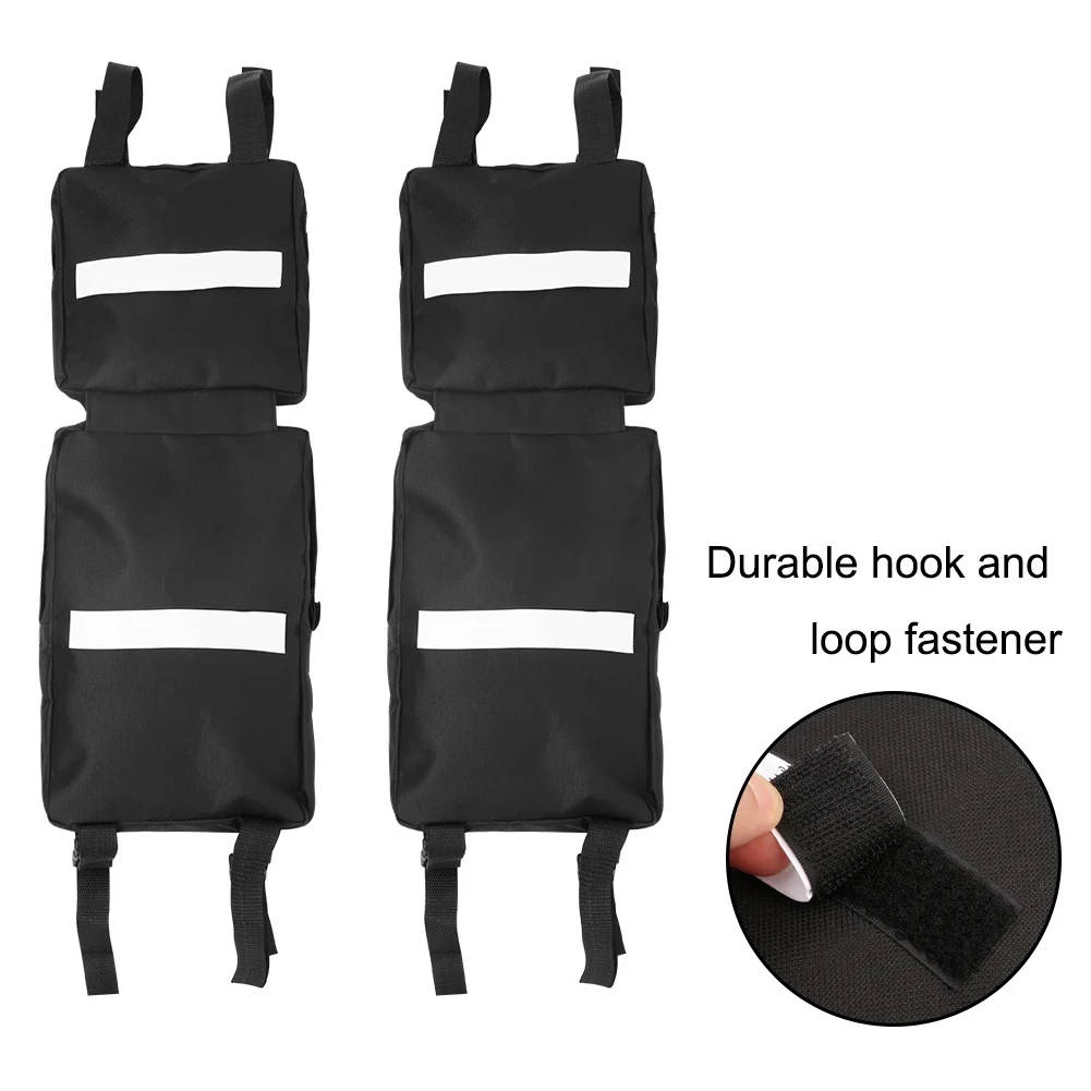 Alforja negra para motocicleta, bolsas de guardabarros ATV, bolsas de sillín de tanque ATV, almacenamiento de carga, bolsa de caza, bolsa de tanque, 1 par
