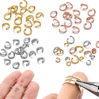 100-200pcs/lot Stainless Steel Open Jump Rings Split Rings Connectors For DIY Jewelry Making Findings Accessories 3mm 5mm