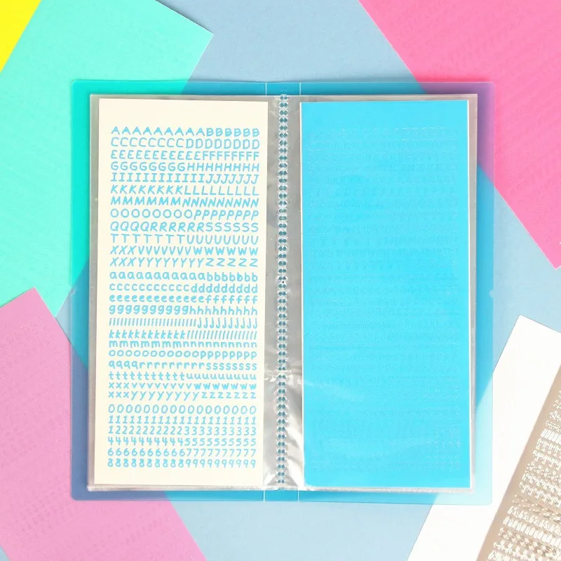 3Sheets/set Lovely Number English Letters Stickers Multifunctional Decorations Planner Book Photos Decor Stationery Stickers