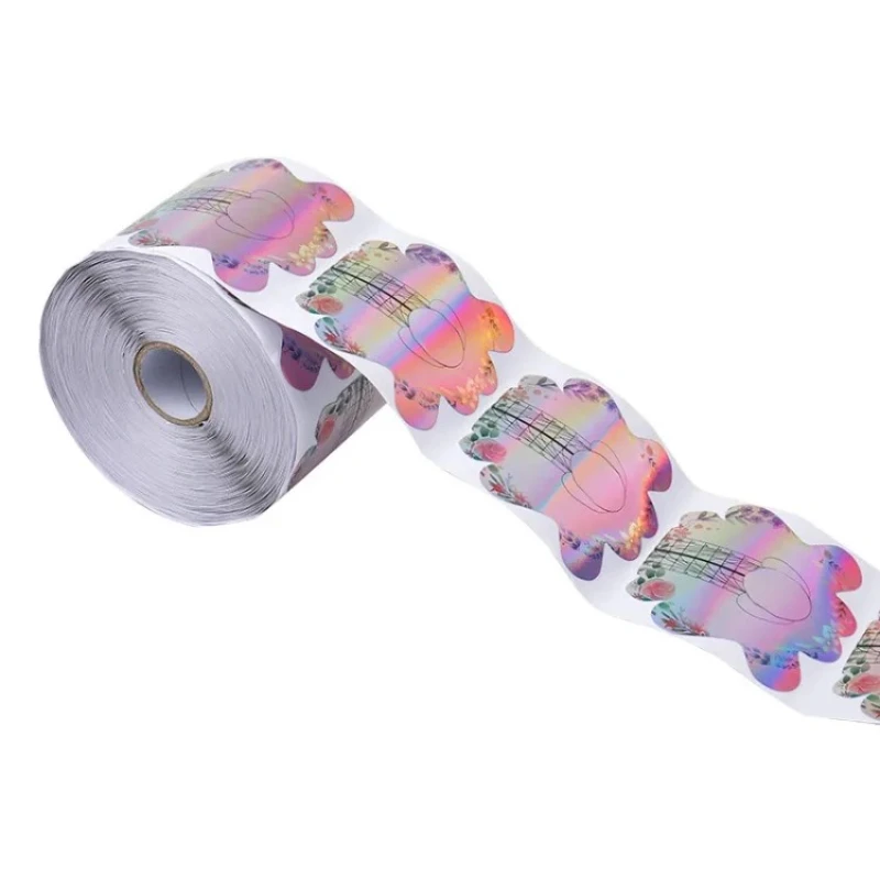 

100/300Pcs Per Roll Butterfly Nail Forms Paper Tip for French Manicure UV Gel Nail Extensions Self Adhesive Stencil Molds Wrap