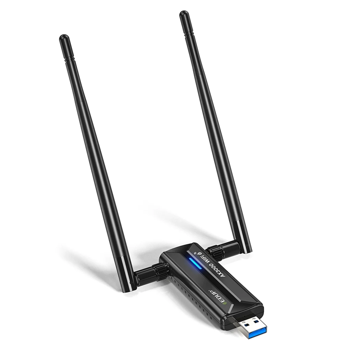 2025+ AX1672 WiFi 6E Adapter 3000Mbps High-Speed USB 3.0 Tri-Band 2.4G/5G/6G Wireless Network Card with Antenna
