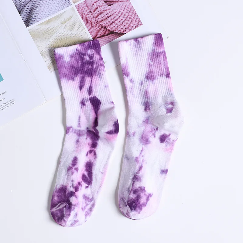 New Fashion Colorful Cotton Women Socks Middle Tube Art Pattern Ladies Casual Dress Crew Socks Ankle Harajuku Sox Unisex Socks