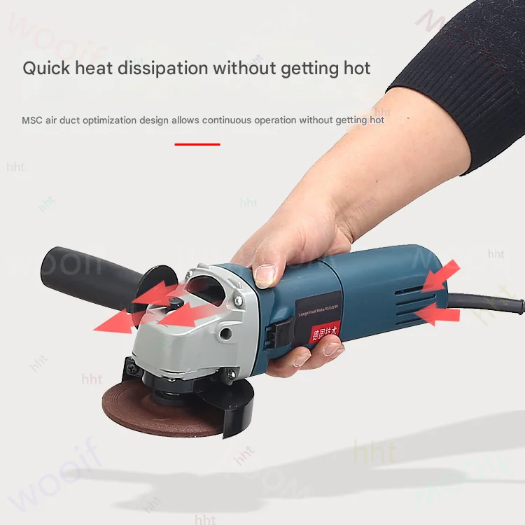 Brushless Angle Grinder Handheld Multifunctional Speed Adjustable Grinding Hand Wheel Cutting and Polishing Machine