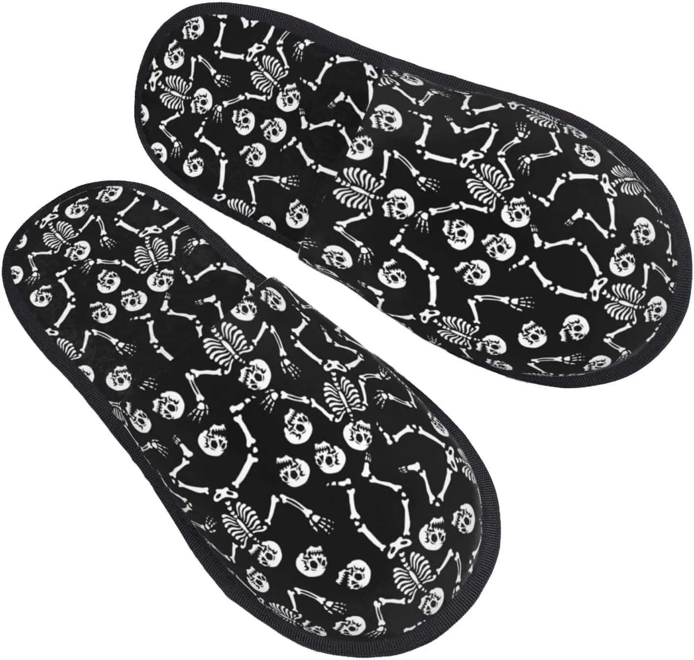 Skeletons Dancing Print Women Slippers Home Furry Shoes Keep Men Couples Shoes Warm For Women