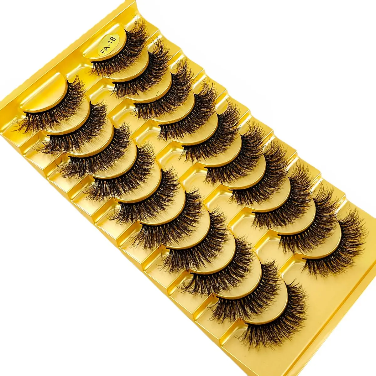 HBZGTLAD 10 Paar flauschige, weiche, künstliche Wimpern, künstliche Nerzwimpern, natürliche Wispy Lashes, Katzenaugenwimpern, dramatische, dicke Volumenwimpern