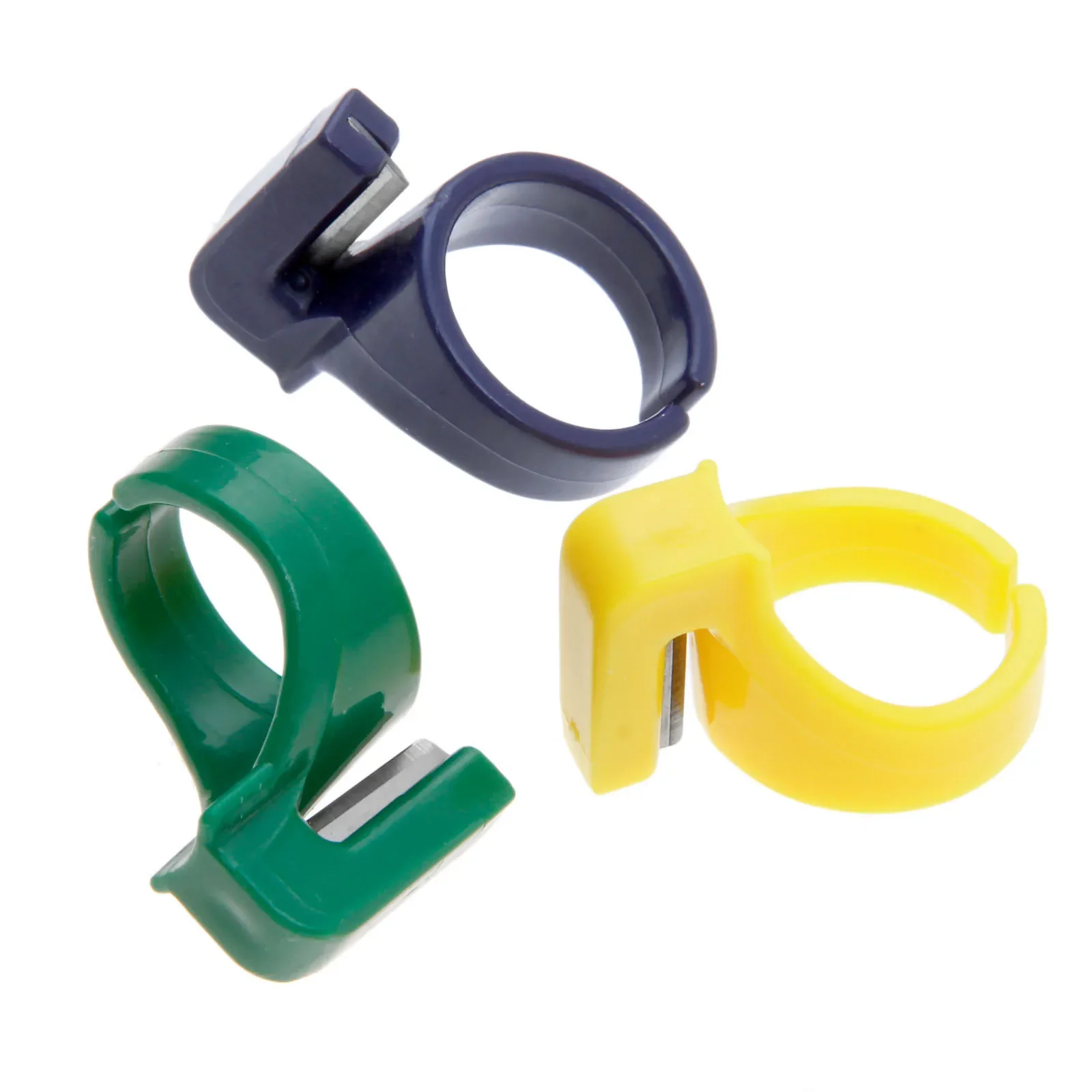 3pcs Home Plastic Thimble Sewing Ring Thread Cutter Finger Blade Needle Sewing Craft DIY Accessory Tool Finger Knife