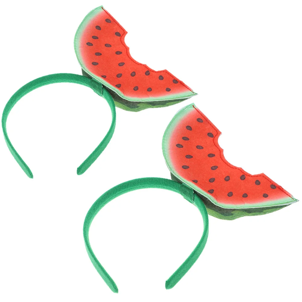 2 Pcs Fruit Watermelon Headband Kids Headbands Summer Hair Accessories for Women