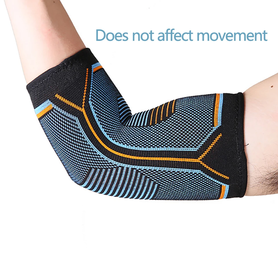 GOBYGO Sports Knit Elbow Support Three-dimensional Compression Weightlifting Elbow Support Elbow Pain Relief Tennis Golf Unisex