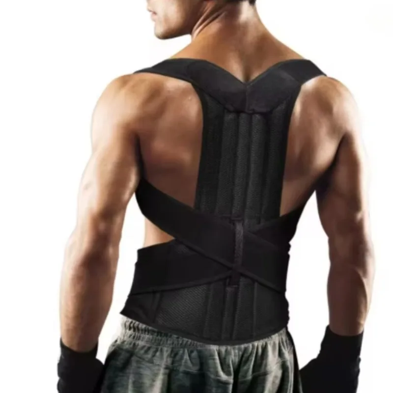 

Reinforced Belt Lumbar Column Posture Corrector Vest Adjustable Back Support Strap Shoulder Spine Brace Neck Stretcher Trainer