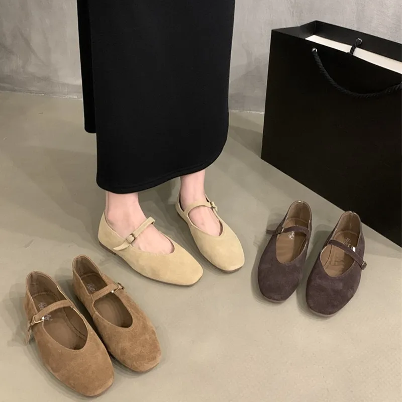 Bailamos Brand New Women Flats Round Toe Shallow Slip On Ladies Casual Ballet Shoes Soft Leather Eelgant Dress Shoes Mujer Size