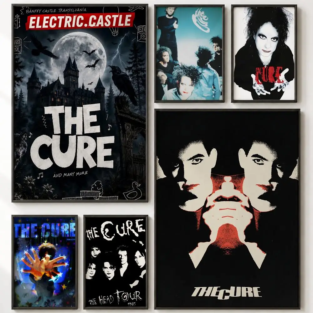 Portable Entertainment T-The CureS Poster Vintage Retro Anime Poster Stickers Peel and Stick Wall Art Home Decor
