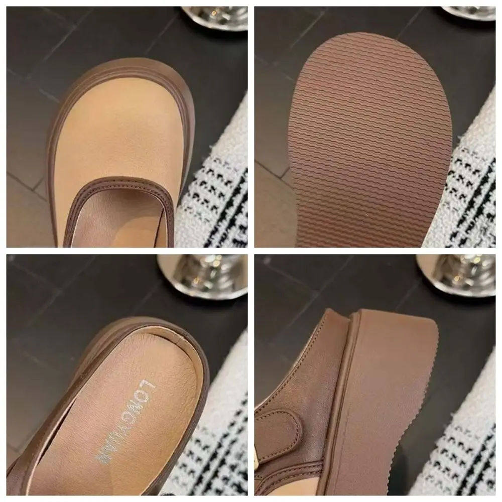 Elegant PVC Slipper Women Anti-skid Soft Sole Closed Toe Slippers French Style Mary Jane Slides Sandals Ladies