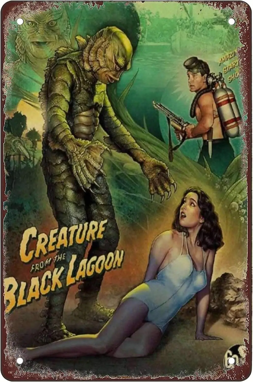 1p, металлическая жестяная вывеска для существа из черной лагуны, забавный гараж, домашний декор, бары, художественный постер, винтажная пекарня, кухня, кафе W 1p, металлическая жестяная вывеска для существа из черной лагуны, забавный гараж, домашний декор, бары, художественный постер, винтажная пекарня, кухня, кафе W