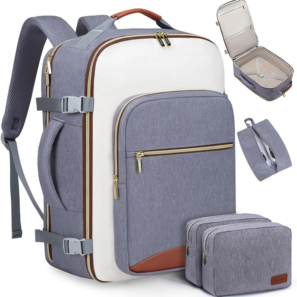 

Дорожный рюкзак на 50 л для женщин и мужчин с 3 упаковками кубиков, ночные сумки, водонепроницаемая сумка для личных предметов, рюкзаки для ноутбуков Weekender