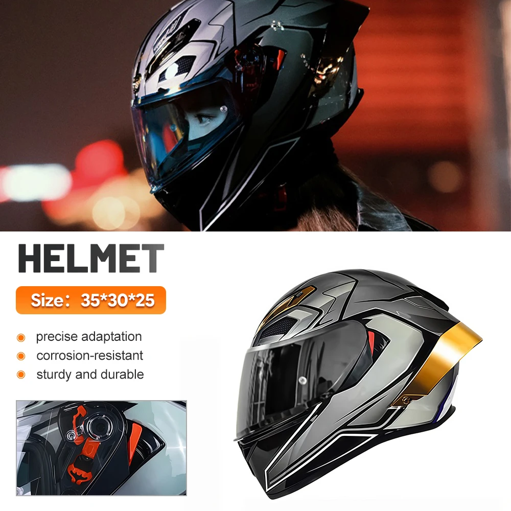 Casque de moto intégral élégan - Dual Visor Motorcycle Racing Helmet avis et prix