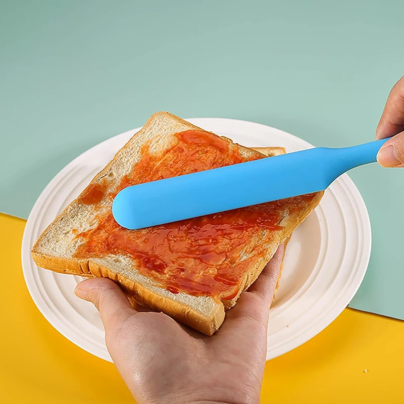 3/4/5Pcs Silicone Jar Spatula Cream Scraper Cake Spatula Cake Cream Butter Spatulas Mixing Batter Scraper Kitchen Baking Tool
