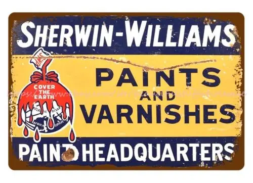 Sherwin-Williams Paints Vanishes metal tin sign reproductions wholesale